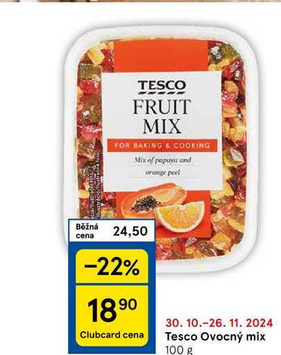 Tesco Ovocný mix, 100 g 