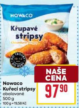 Nowaco Kuřecí stripsy obalované 500 g