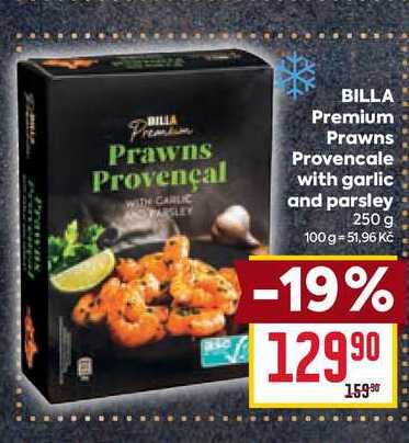 BILLA Premium Prawns Provencale with garlic and parsley 250 g