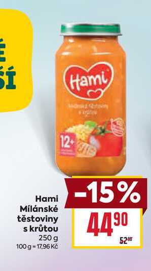 Hami Milánské těstoviny s krůtou 250 g 