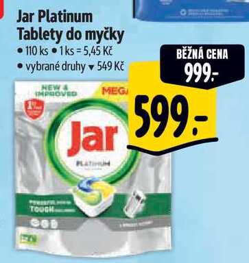 Jar Platinum Tablety do myčky, 110 ks 