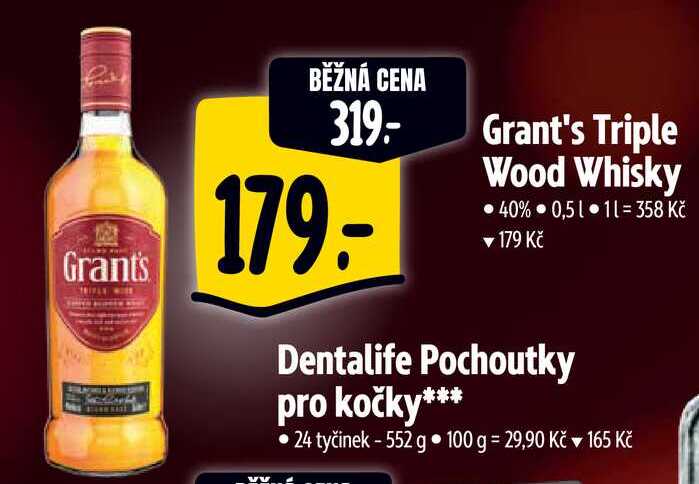 Grant's Triple Wood Whisky, 0,5 l