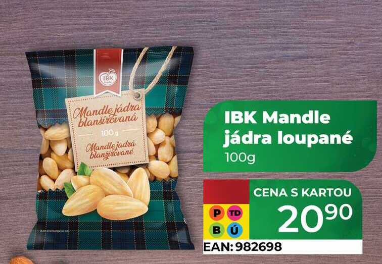 IBK Mandle jádra blansirovaná 100g 