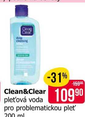 Clean&Clear pleťová voda 200 ml 