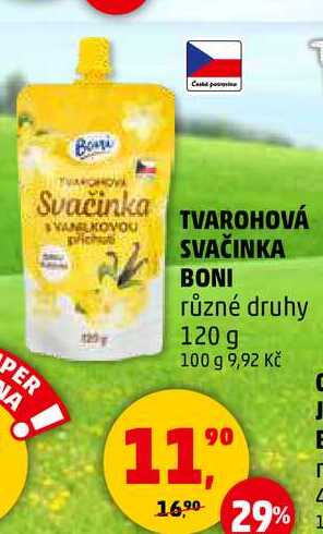 TVAROHOVÁ SVAČINKA BONI různé druhy, 120 g