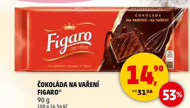 ČOKOLÁDA NA VAŘENÍ FIGARO, 90 g  