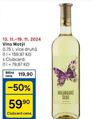 Víno Motýl, 0.75 l