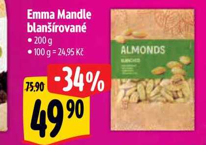 Emma Mandle blanšírované • 200 g 