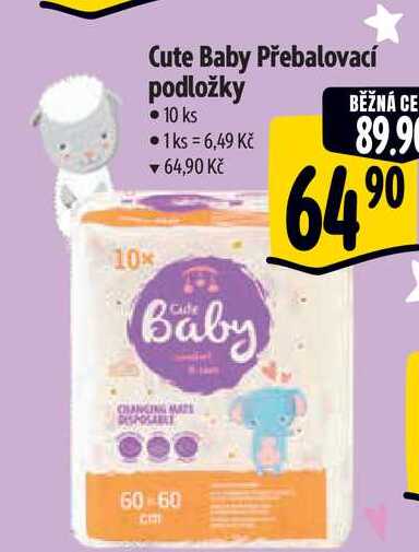 Cute Baby Přebalovací podložky • 10 ks  