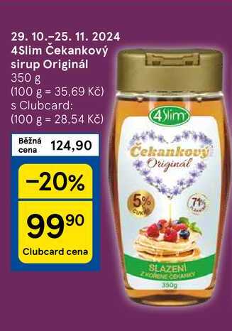 4Slim Čekankový sirup Originál, 350 g 