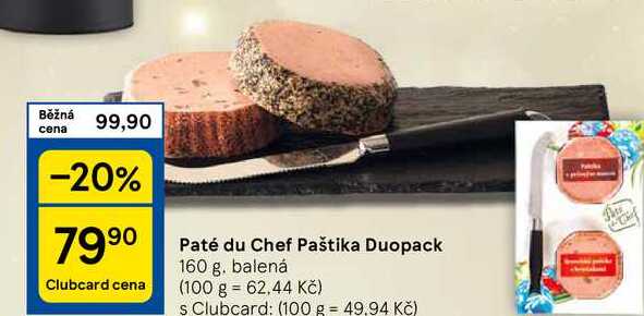 Paté du Chef Paštika, 160 g