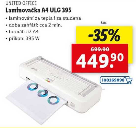 Laminovačka A4 ULG 395 