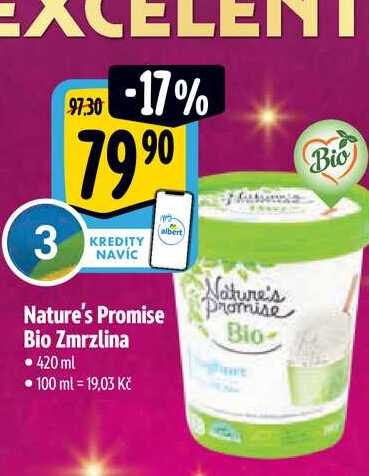   Nature's Promise Bio Zmrzlina • 420 ml 