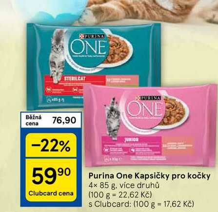 Purina One Kapsičky pro kočky, 4× 85 g, více druhů 