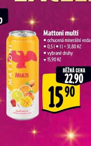  Mattoni multi ochucená minerální voda  0,5 l 