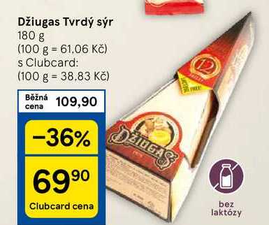 Džiugas Tvrdý sýr, 180 g 