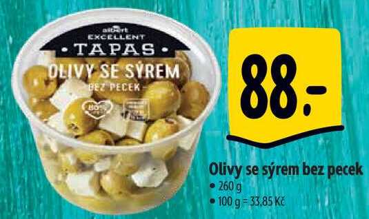 Olivy se sýrem bez pecek, 260 g 