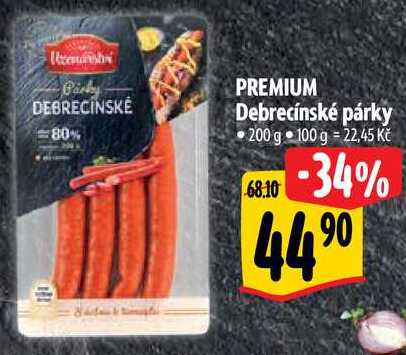 PREMIUM Debrecínské párky, 200 g  