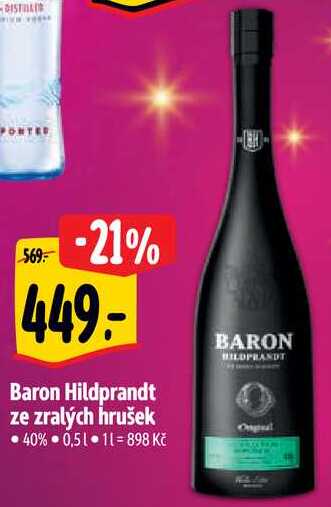 Baron Hildprandt ze zralých hrušek, 0,5 l