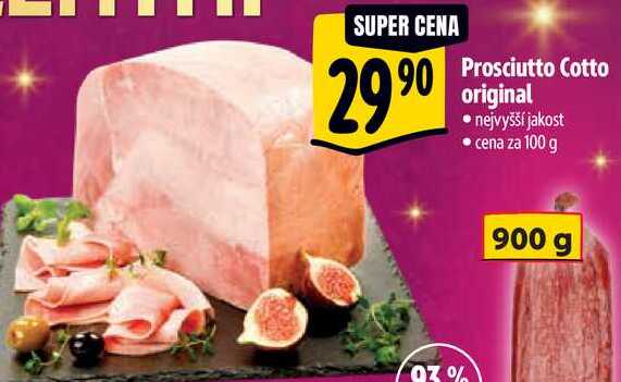 Prosciutto Cotto original, cena za 100 g  