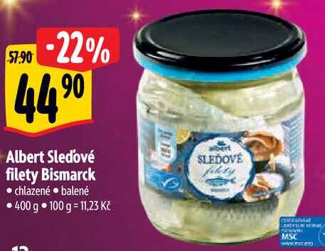 Albert Sleďové filety Bismarck, 400 g