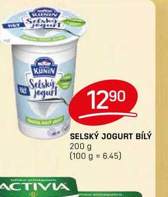 SELSKÝ JOGURT BÍLÝ 200 g 