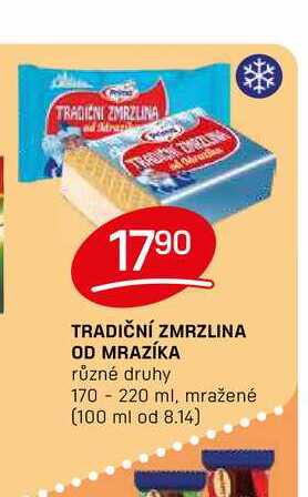 TRADIČNÍ ZMRZLINA OD MRAZÍKA různé druhy 170 - 220 ml