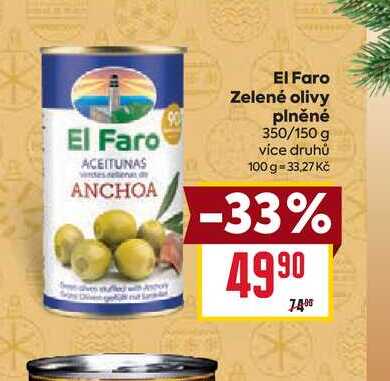 El Faro Zelené olivy plněné 350/150 g 