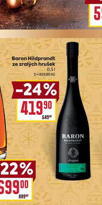 Baron Hildprandt ze zralých hrušek 0,5l