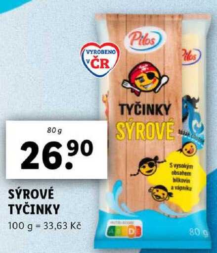 SÝROVÉ TYČINKY, 80 g