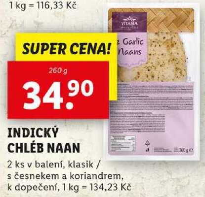 INDICKÝ CHLÉB NAAN, 260 g