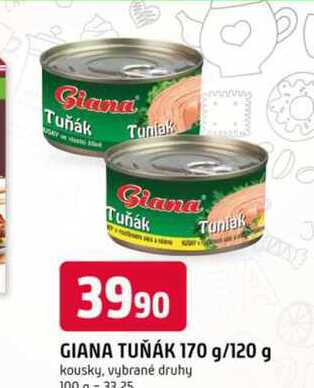 GIANA TUŇÁK 170 g/120 g kousky
