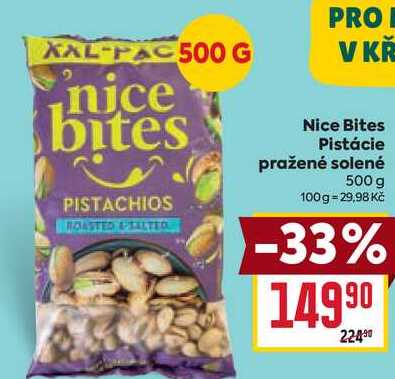 Nice Bites Pistácie pražené solené 500 g 