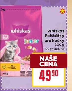 Whiskas Polštářky Junior pro kočky 300 g 