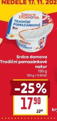 Srdce domova Tradiční pomazánkové natur 150 g 