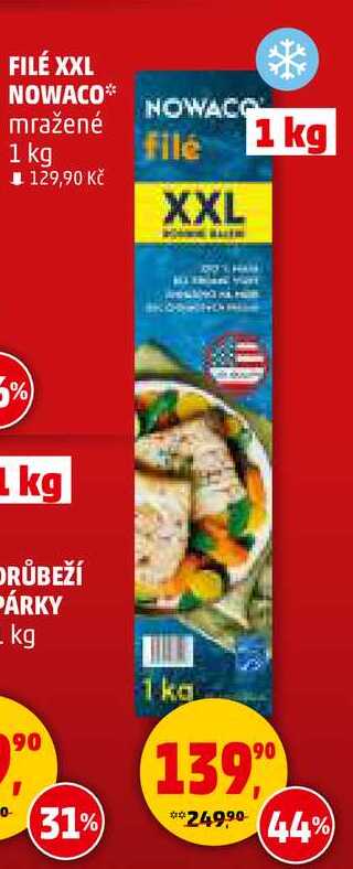 FILÉ XXL NOWACO mražené, 1 kg