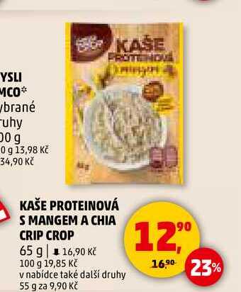 KAŠE PROTEINOVÁ S MANGEM A CHIA CRIP CROP, 65 g