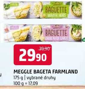 Meggle Bageta farmland 175g, vybrané druhy