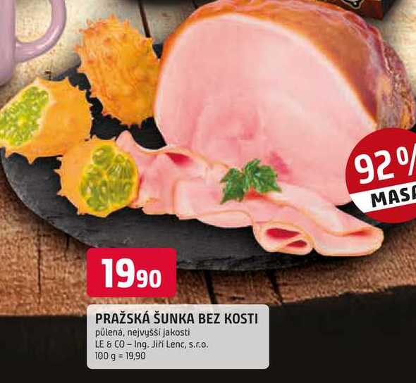 Le & Co Shaved Pražská šunka bez kosti 100g