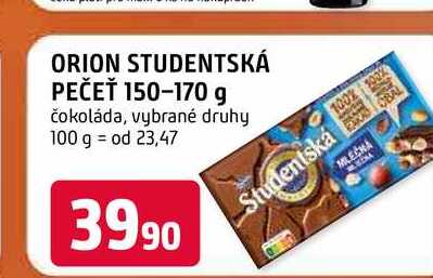 Orion Studentská pečeť čokoláda 150-170g, vybrané druhy