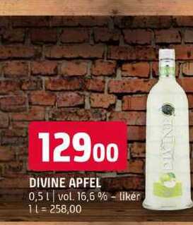 Divine apfel 0,5l vol. 16,6 % likér 