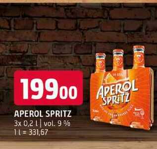 Aperol spritz 3x 0,2l vol. 9% 