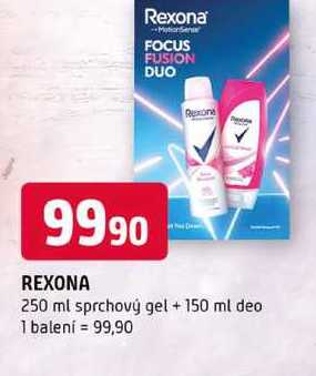 Rexona 250 ml sprchový gel + 150 ml 1 balení