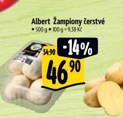 Albert žampiony čerstvé 500 g  