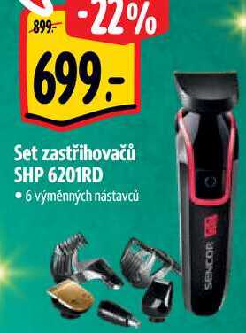 Set zastřihovačů SHP 6201RD 