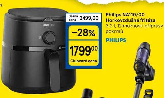 Philips NA110/00 Horkovzdušná fritéza 3.2 1, 12 možností přípravy pokrmů PHILIPS 