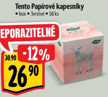 Tento Papírové kapesníky, 58 ks