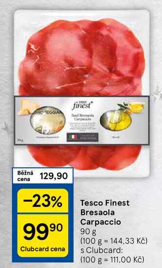 Tesco Finest Bresaola Carpaccio, 90 g 