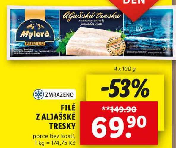 FILÉ Z ALJAŠSKÉ TRESKY, 4x 100 g