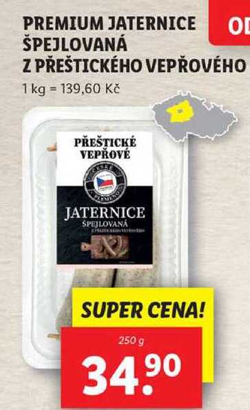 PREMIUM JATERNICE ŠPEJLOVANÁ OD Z PŘEŠTICKÉHO VEPŘOVÉHO, 250 g